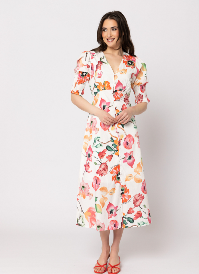 Accomplished Dress - Apricot Bloom