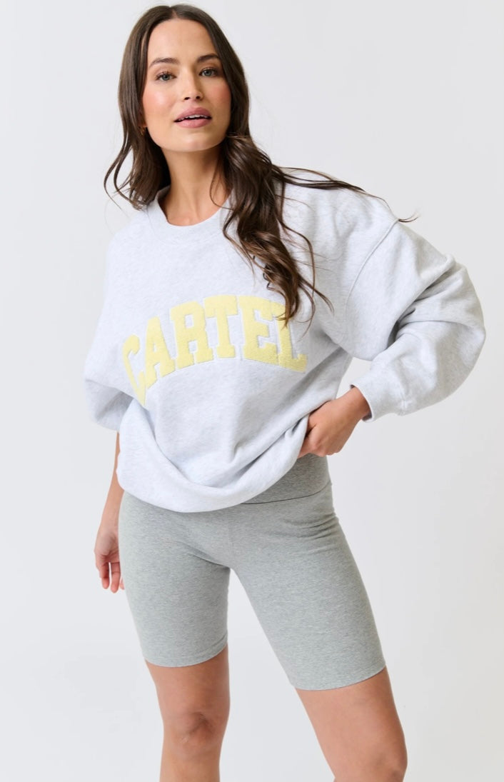 Nina Sweater - Grey Marle Varsity