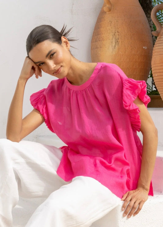 Delia Top - Hot Pink