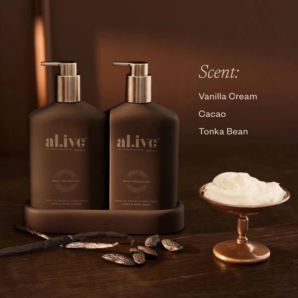 al.ive - Transformative Wash & Lotion Duo - Vanilla Cream & Tonka Bean