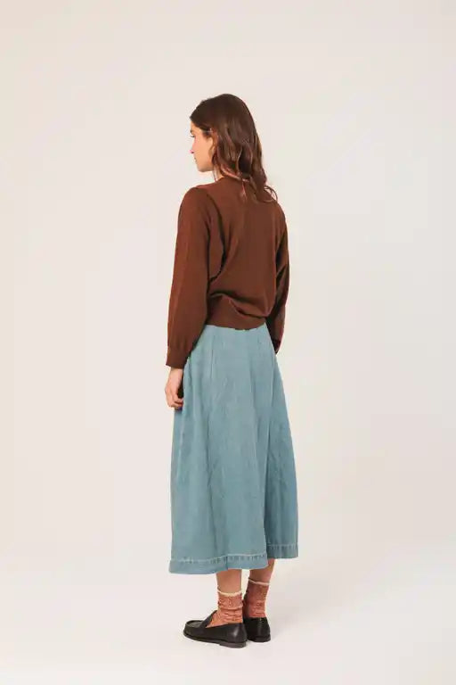 Button Up Cardy - Tobacco