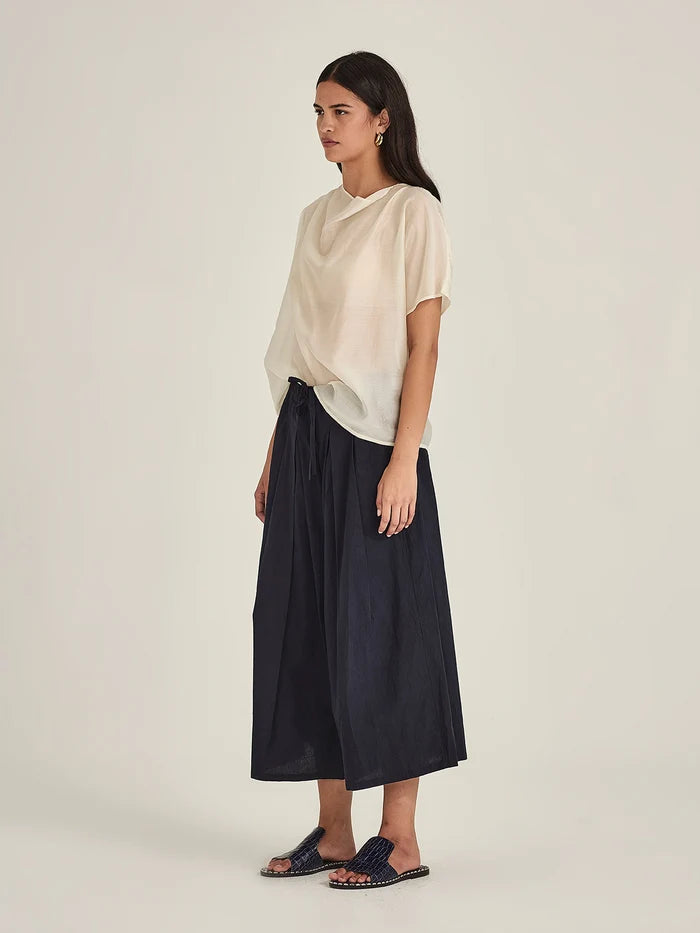 Asha Flare Pant - French Navy