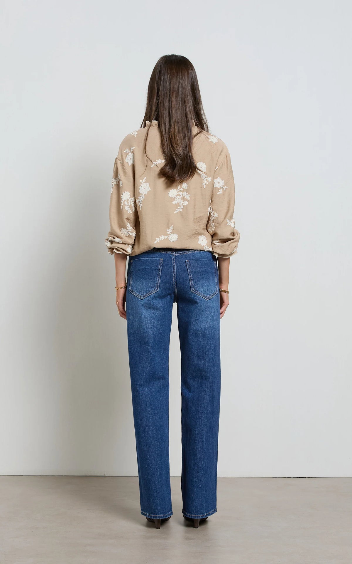 Lina Mid Rise Straight Leg Jean - Pacific Blue