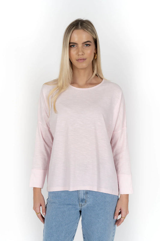 Dippy Longsleeve Tee - Soft Pink