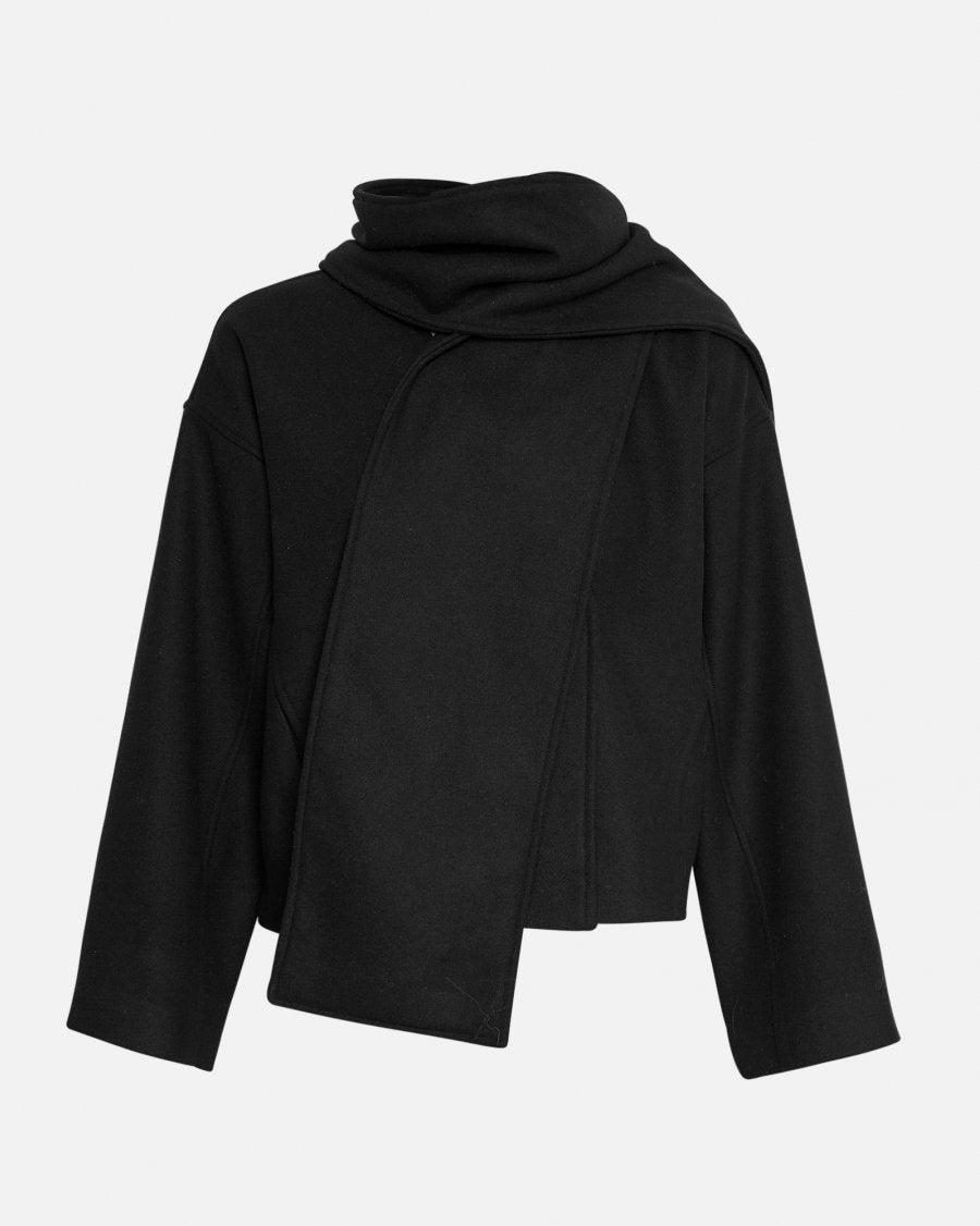 Syden Scarf Jacket - Black