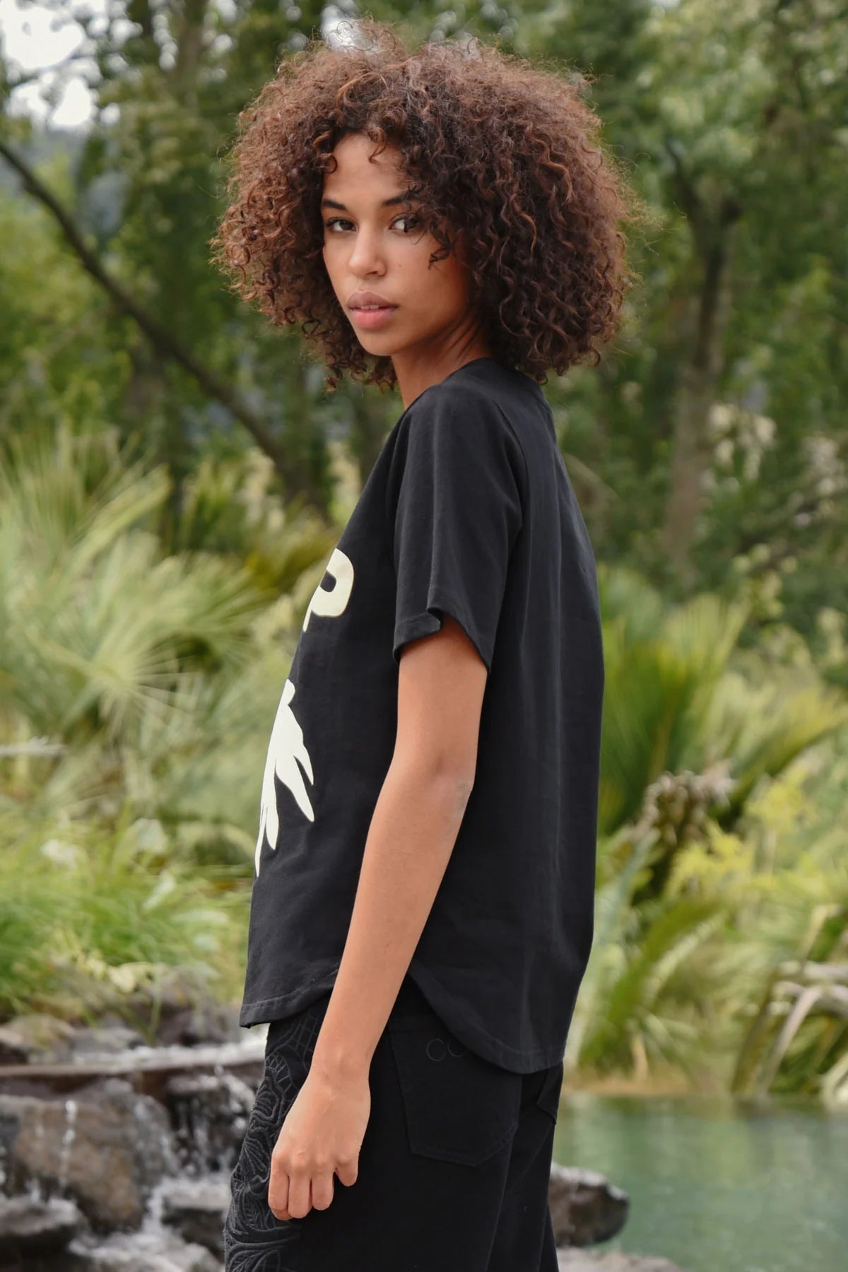 Coop Bloom Service T-Shirt - Black & Cream