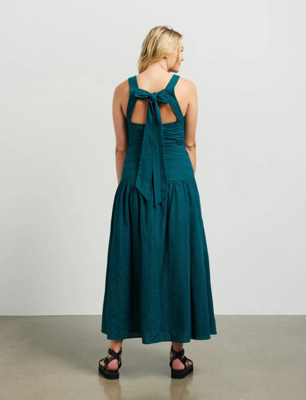 Mila Maxi Dress - Peacock Broderie