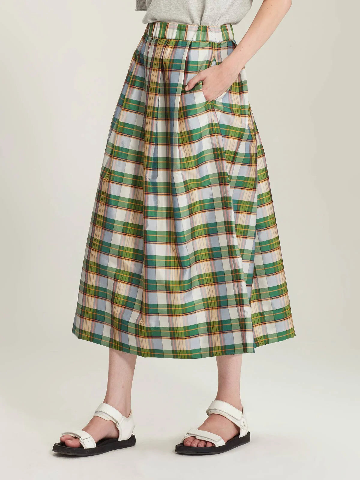 Liliana Check Skirt - Green Check