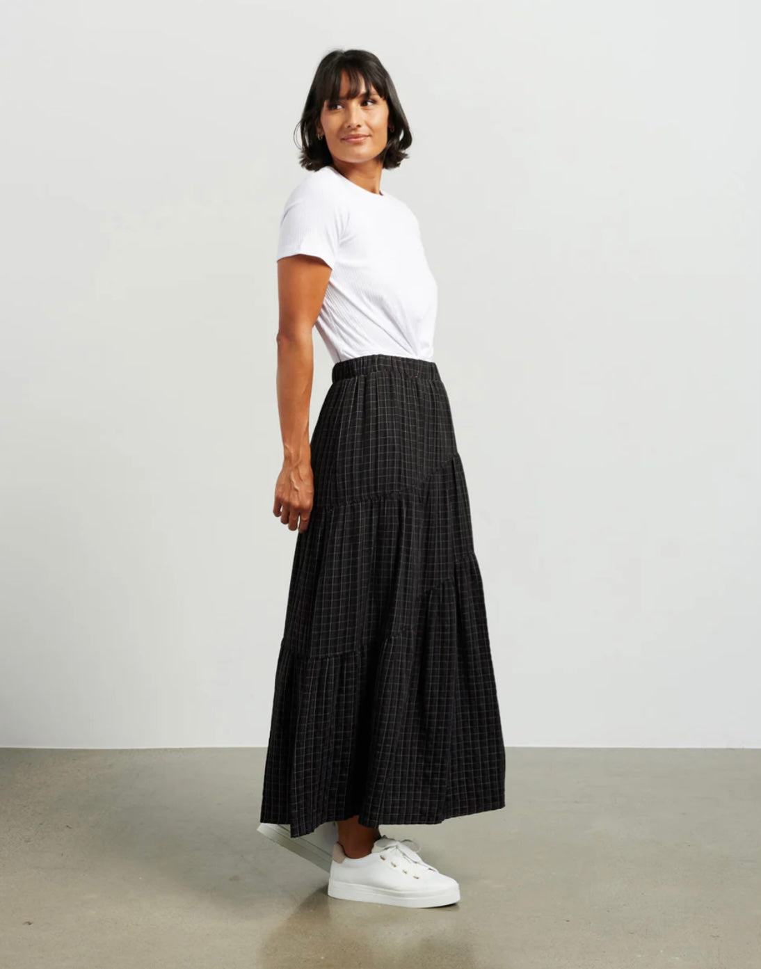 Harper Skirt - Black Plaid