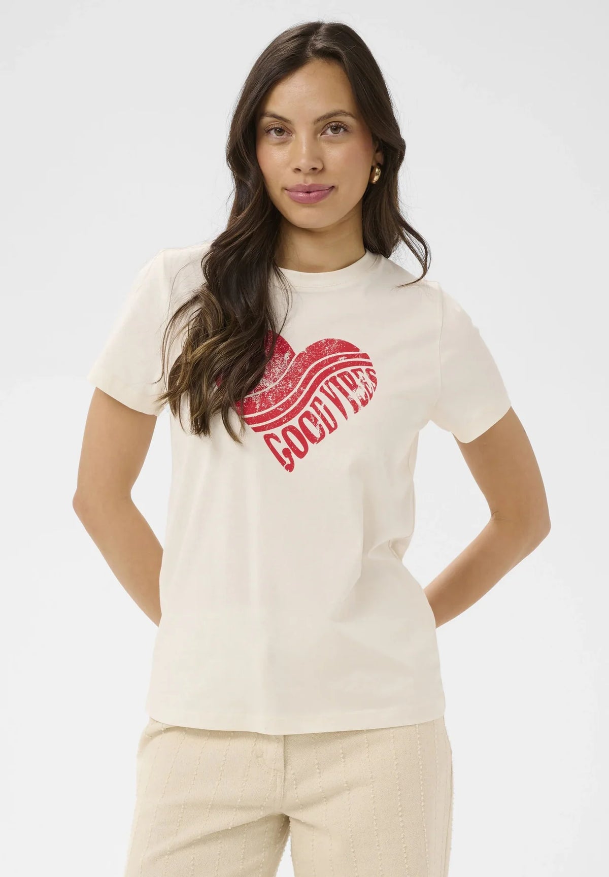 Kuvi Good Vibes T-Shirt - Poppy Red