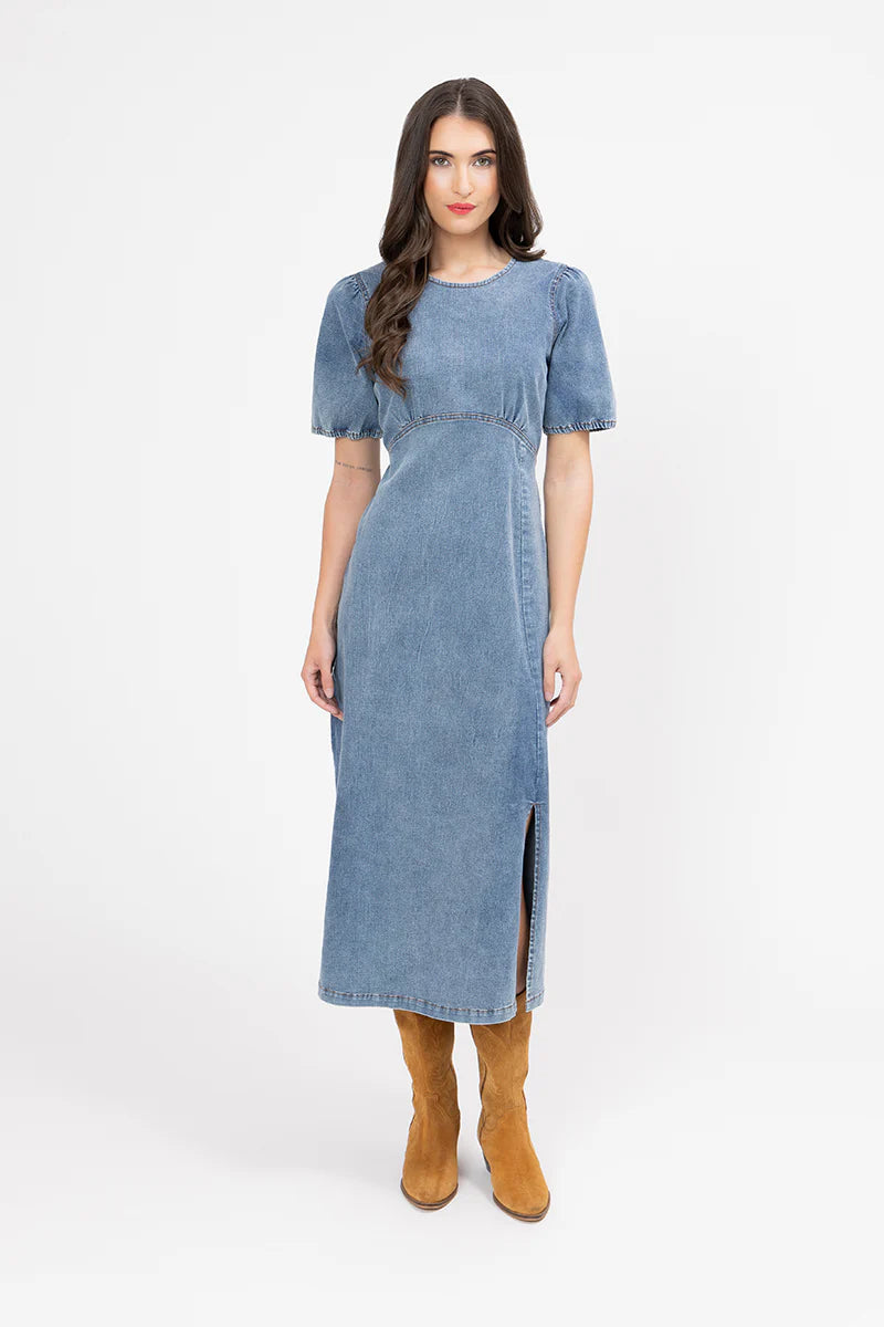 Maya Dress - Washed Blue