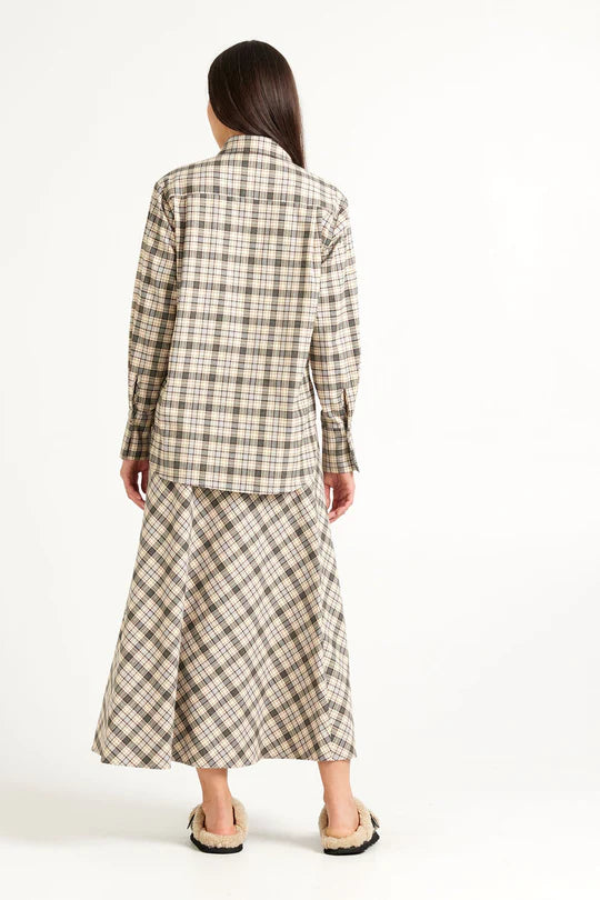 Fluid Skirt - Soft Plaid