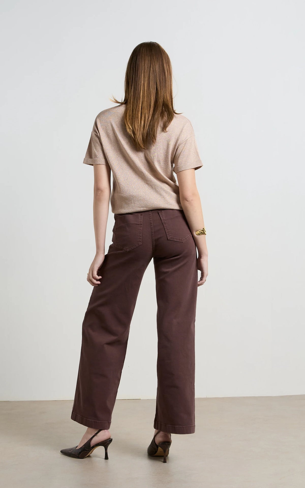 Carrie French Roast Wide Straight Leg Jeans