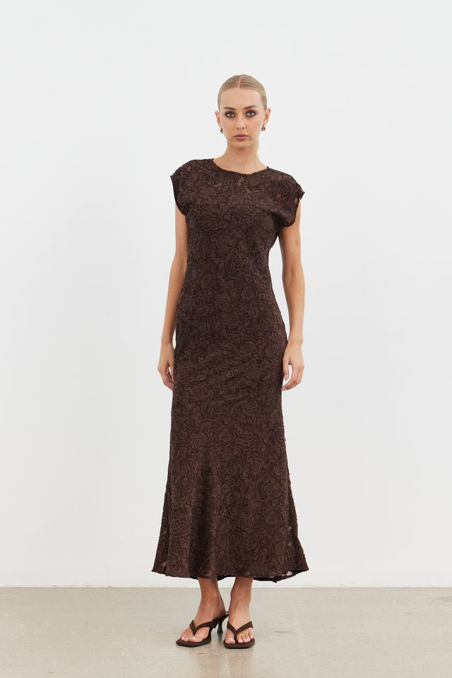 Amani Maxi Dress - Coffee Bean