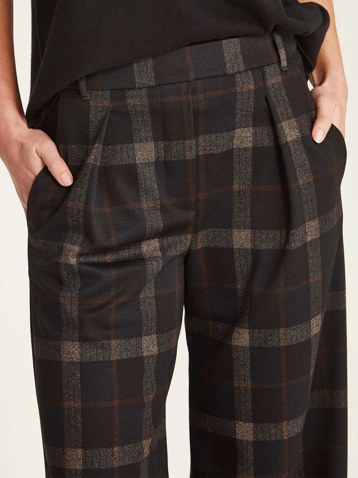 Kelsey Check Pant - Black Check