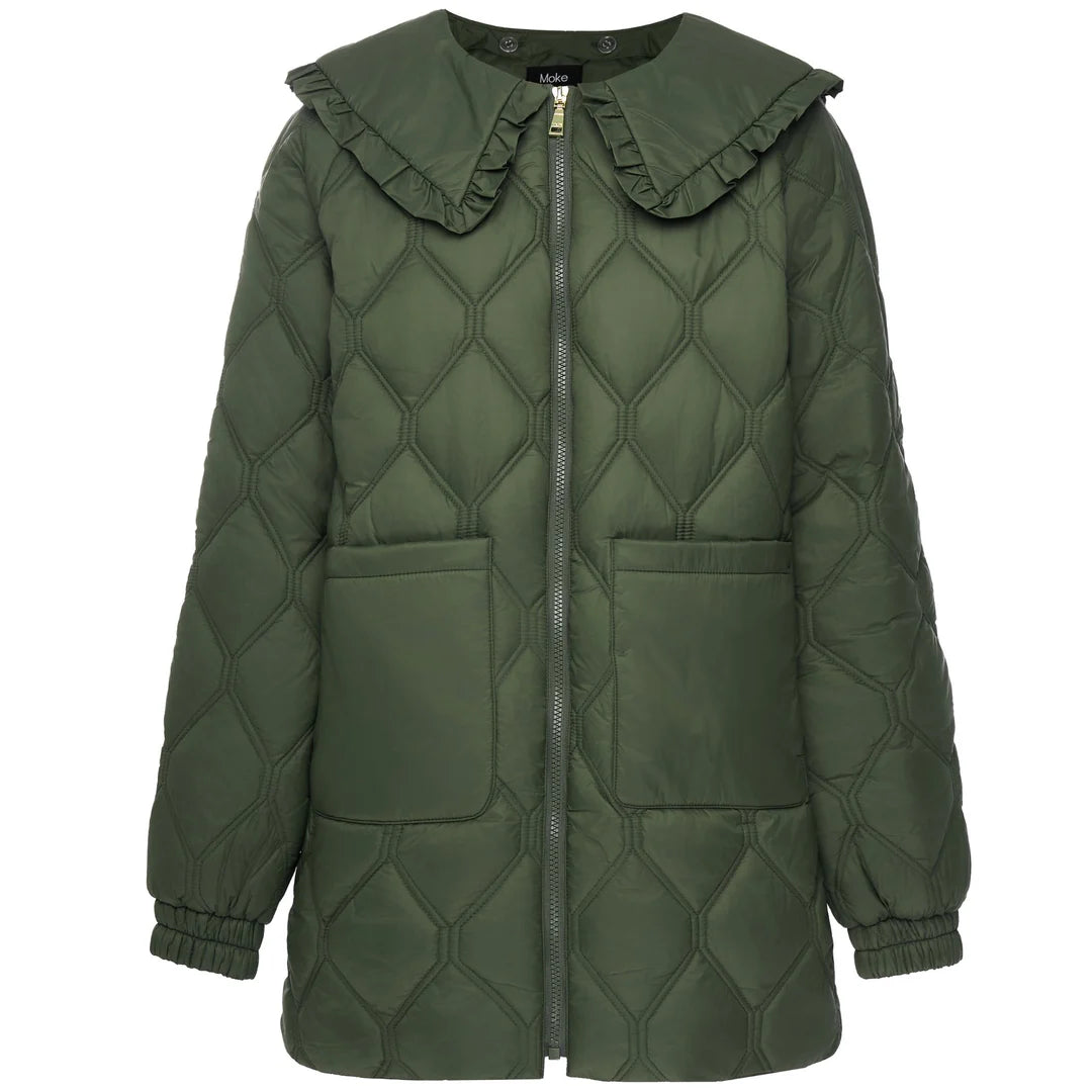 Tess Women’s Quilt Coat - Olive Green