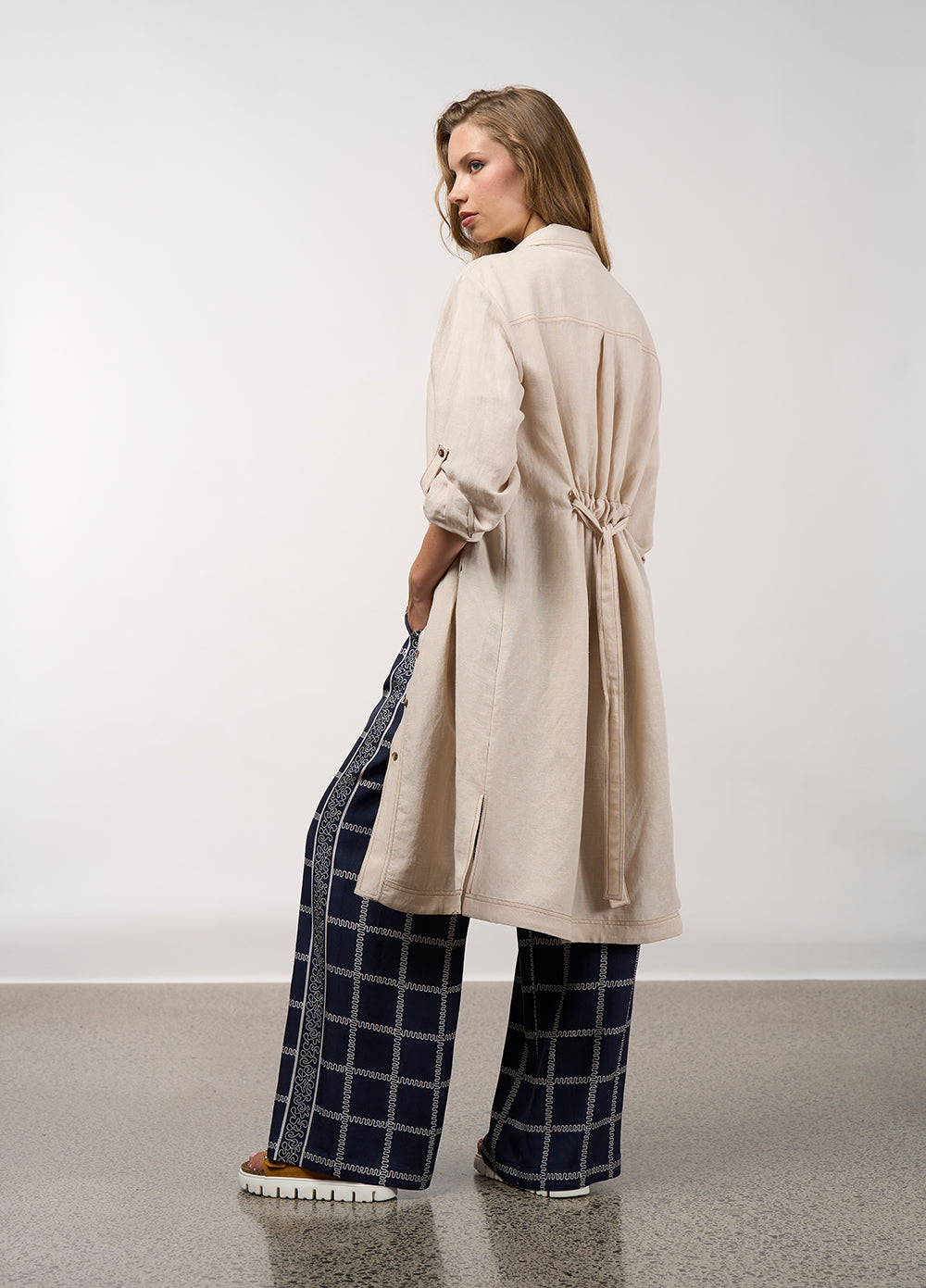 Aspect Trench Dress - Bone