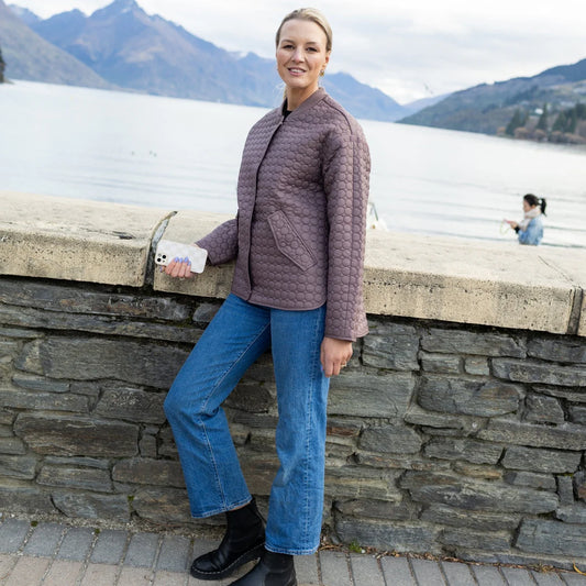 Tilly Women’s Quilt Bomber - Cocoa Powder