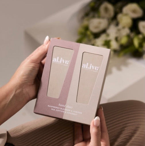 al.ive - Hand Cream Duet - Raspberry Blossom & Juniper - Sea Cotton & Coconut