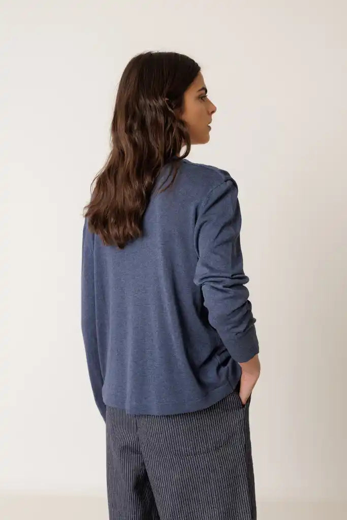 Double Knit Cardigan - Indigo