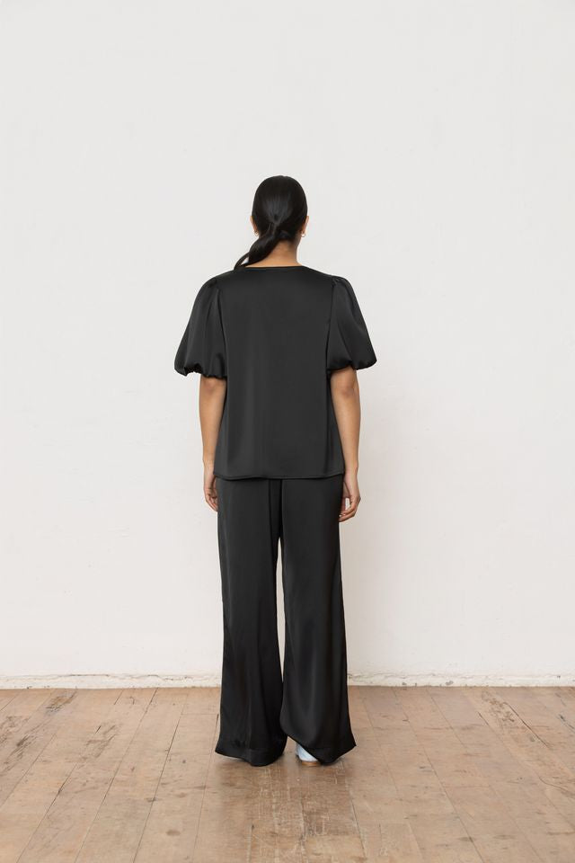 Nomad Pant - Black Satin