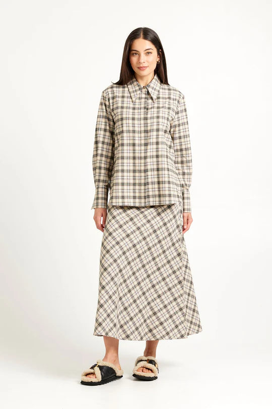 Fluid Skirt - Soft Plaid