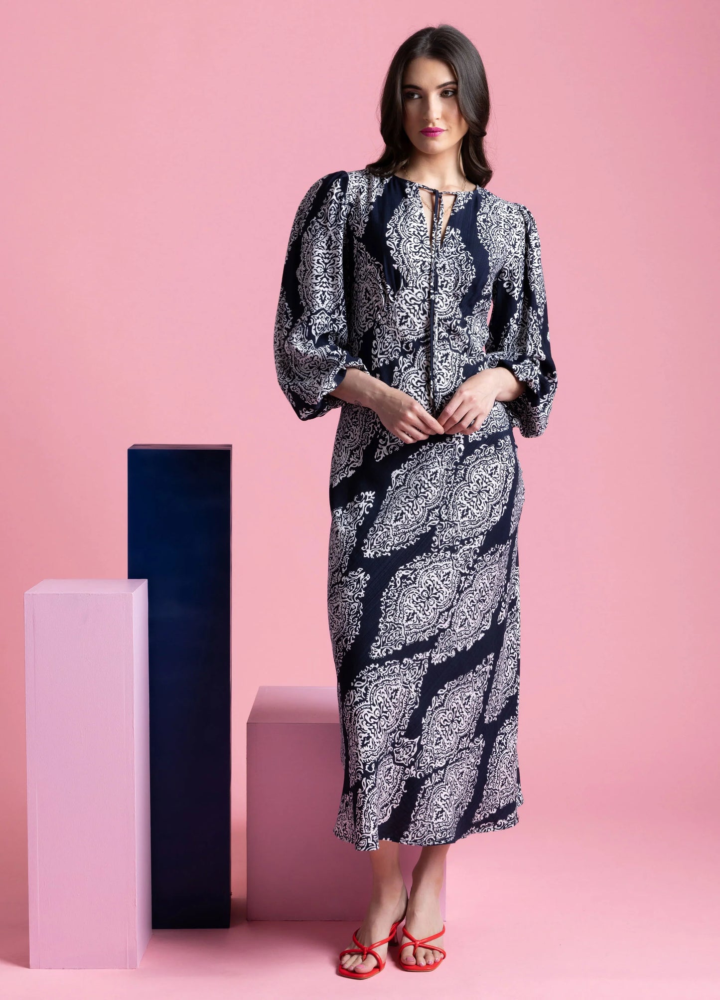 Elegant Dress - Navy Whisper