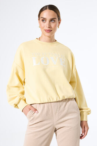 Mellow Yellow Print Sweater
