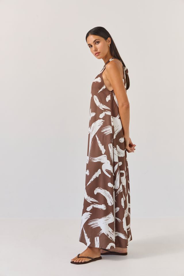 Halter Dress - Painterly