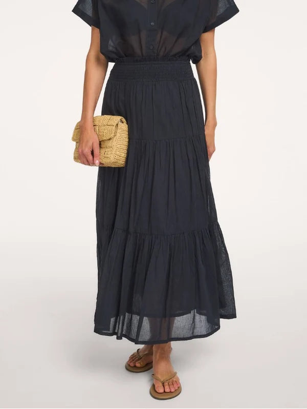 Diamond Maxi Skirt - Washed Black