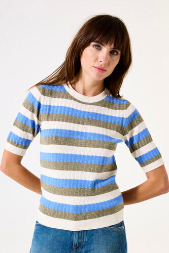 Whitecap Sweater - Cream/Blue/Gold