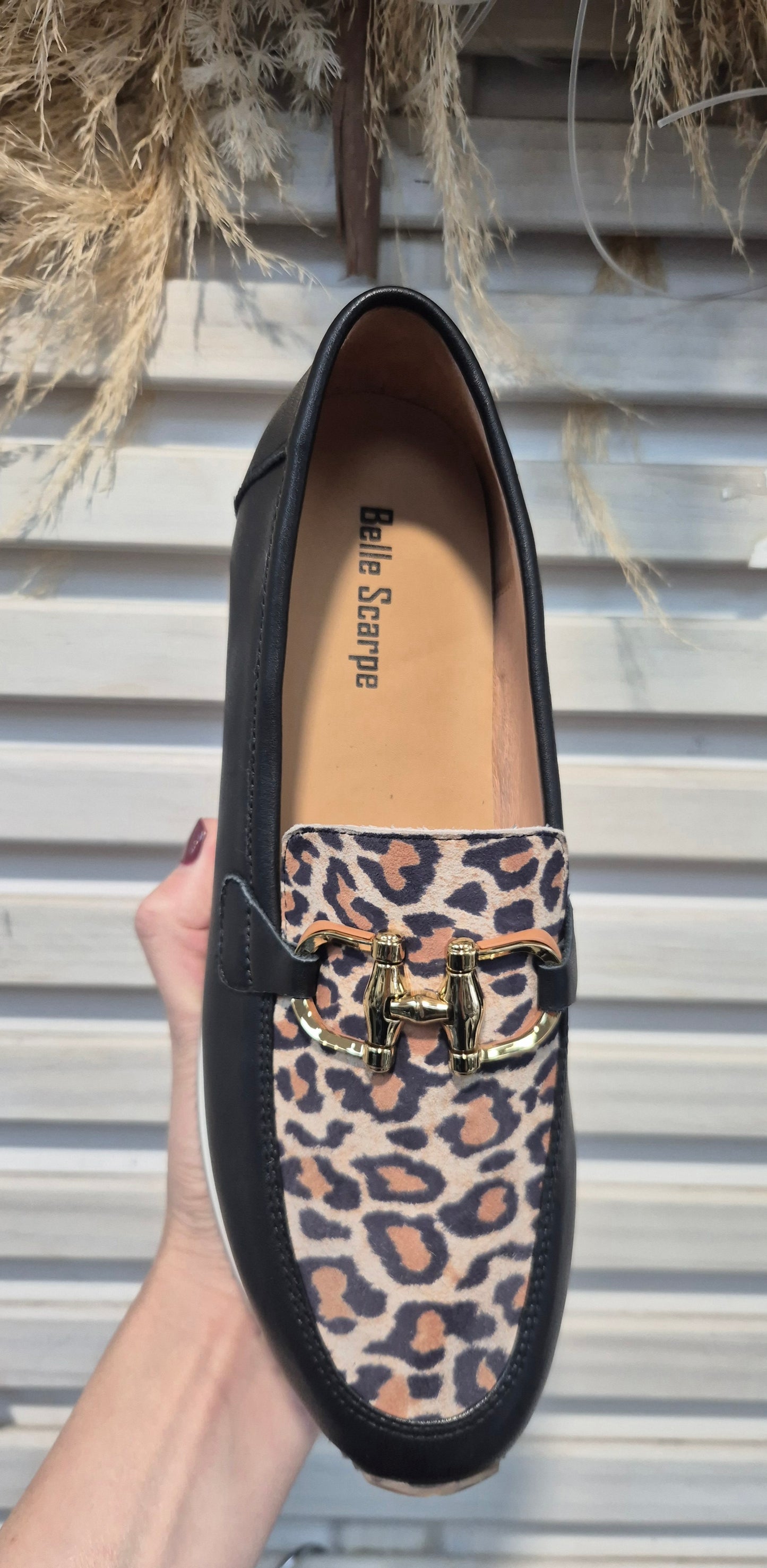 Rebekah Loafer - Black/Leopard
