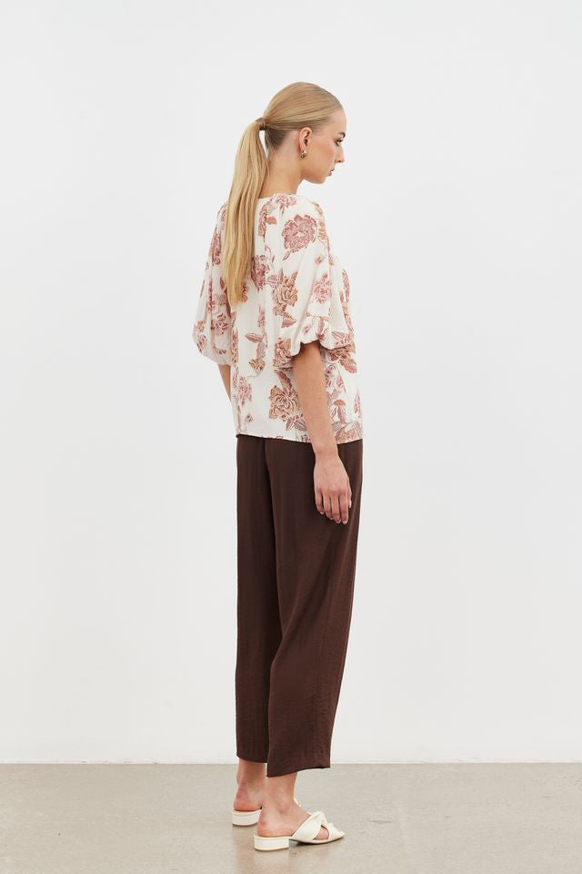 Aurora Puff Sleeve Top - Cinnamon Posey