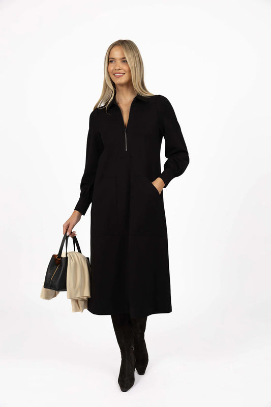 Dune Midi Dress - Black