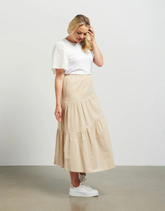 Evie Skirt - Biscotti Gingham