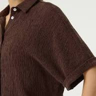 Crinkle Shirt - Earth Brown