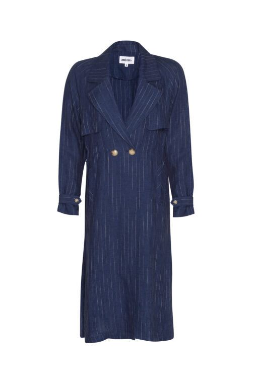 Chianti Trench Coat - Denim Blue