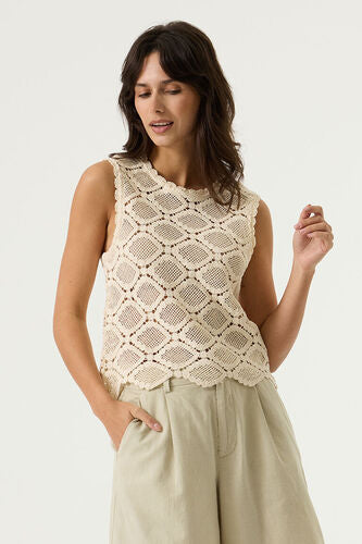 Crochet Tank Top - Off White