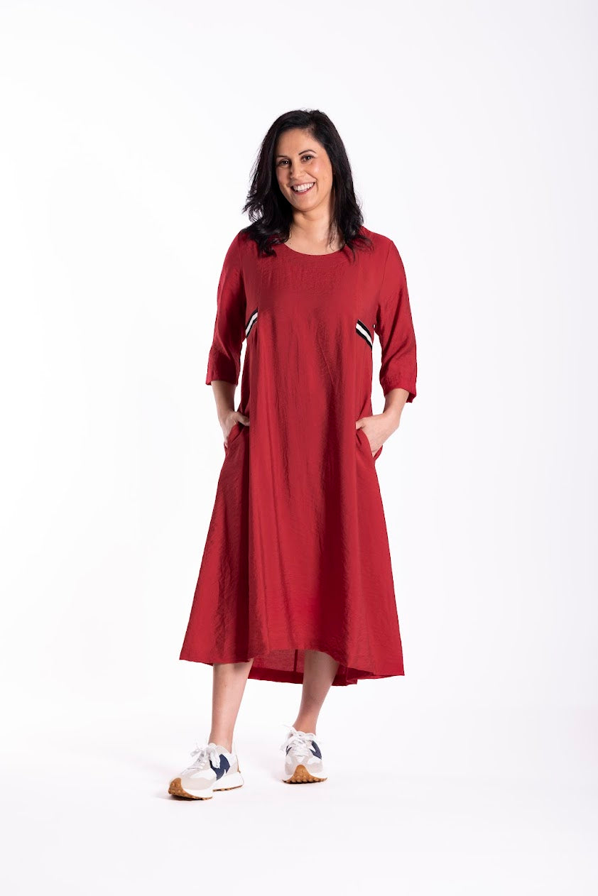 Maddy Dress - Crimson