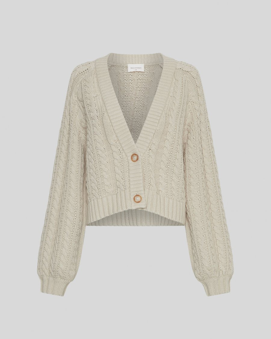 Jillena Chunky Knit Cardigan - Oatmeal