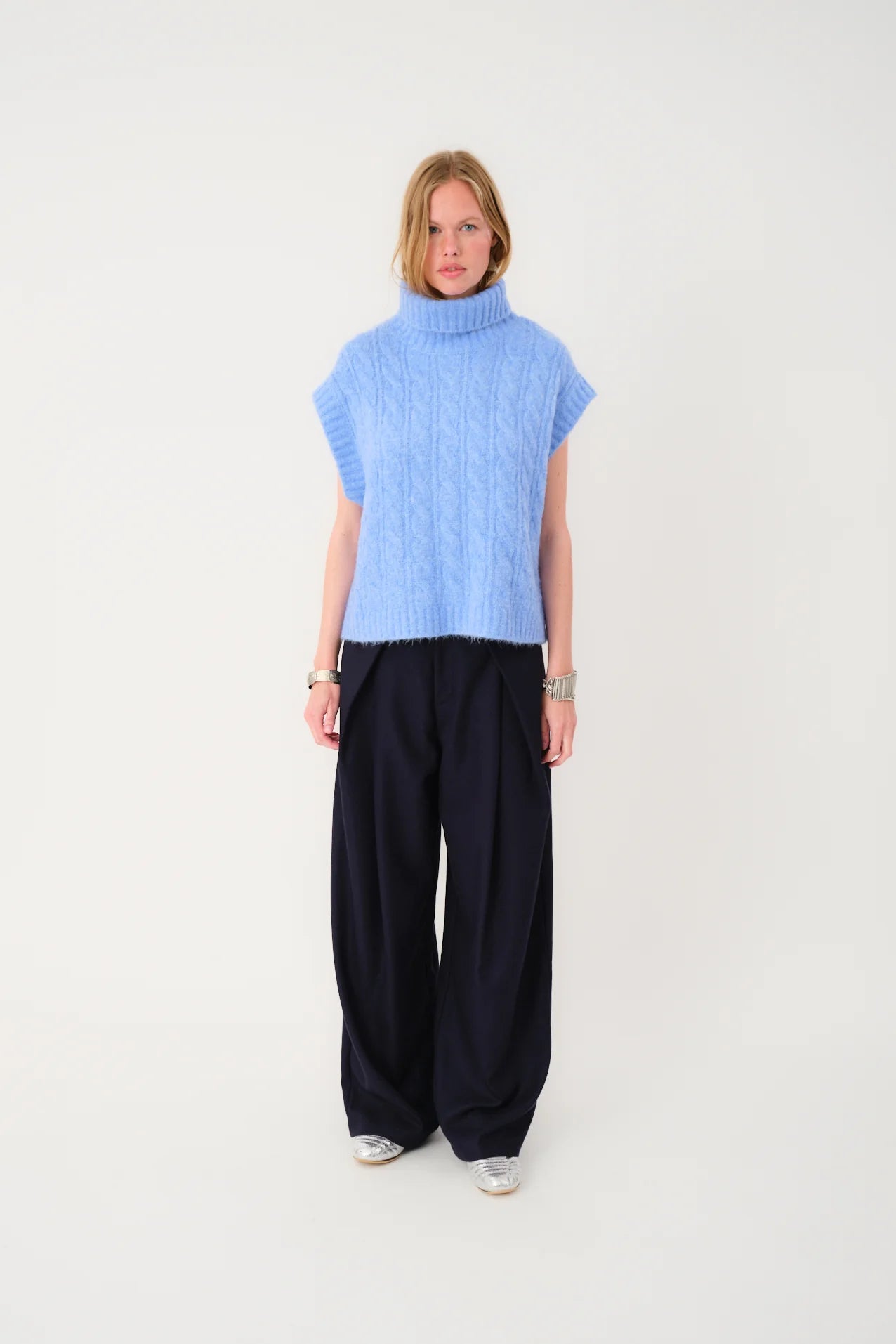 Fresno Knit Vest - Blue