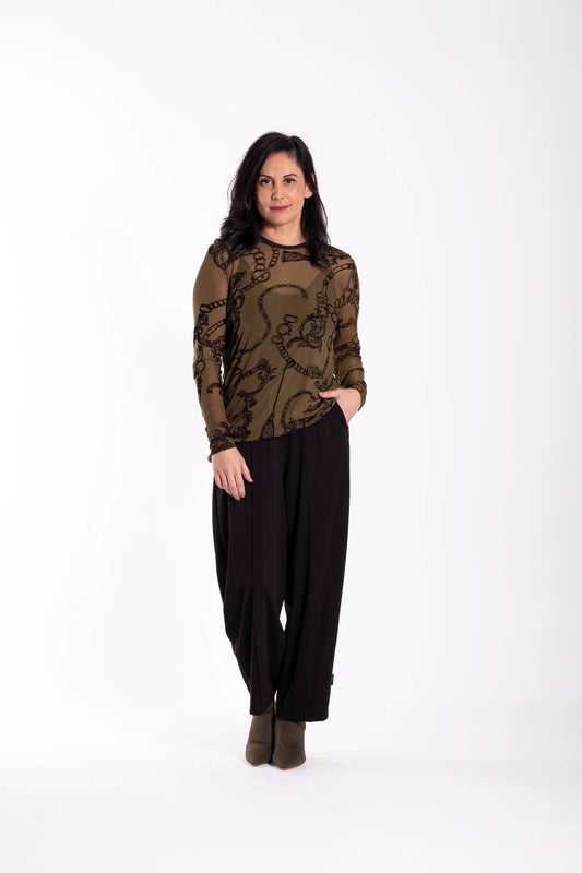 Non-Turtle Top Tassles & Chains - Olive