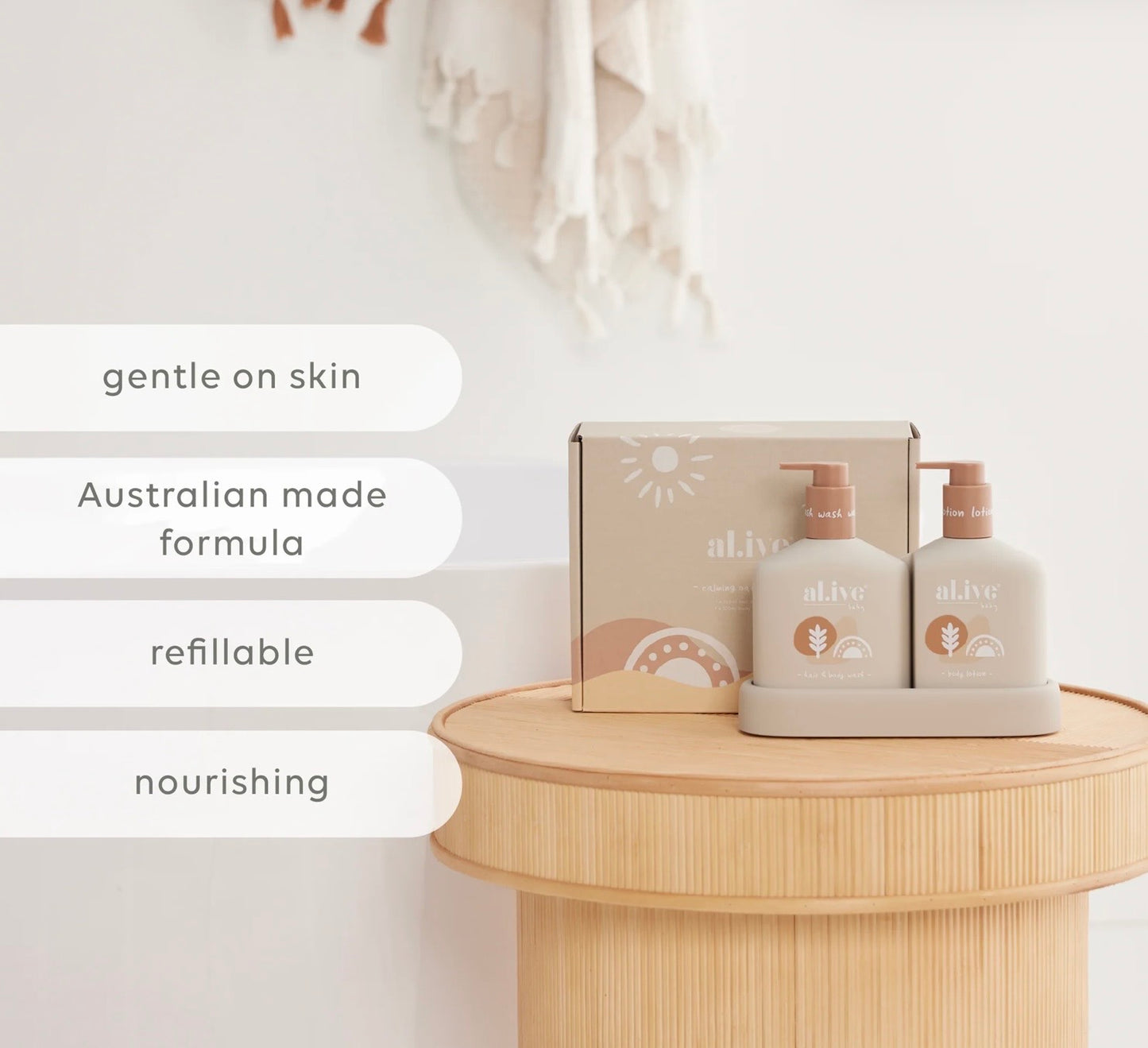 al.ive Baby Hair & Body Duo - Calming Oatmeal