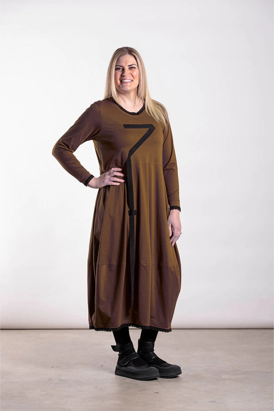 Marcia Dress - Spiced Coffee