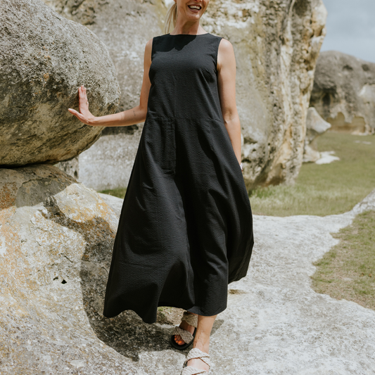 Anna Women’s Drop Waist Dress - Black
