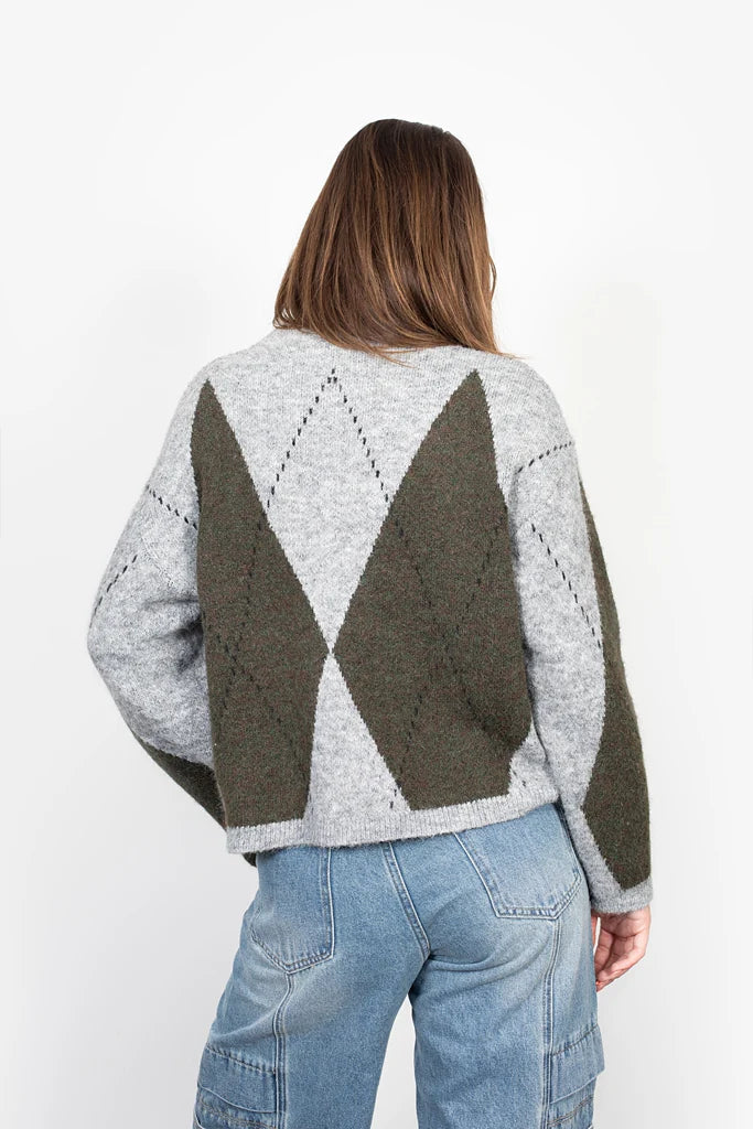 Contempo Knit - Grey/Olive