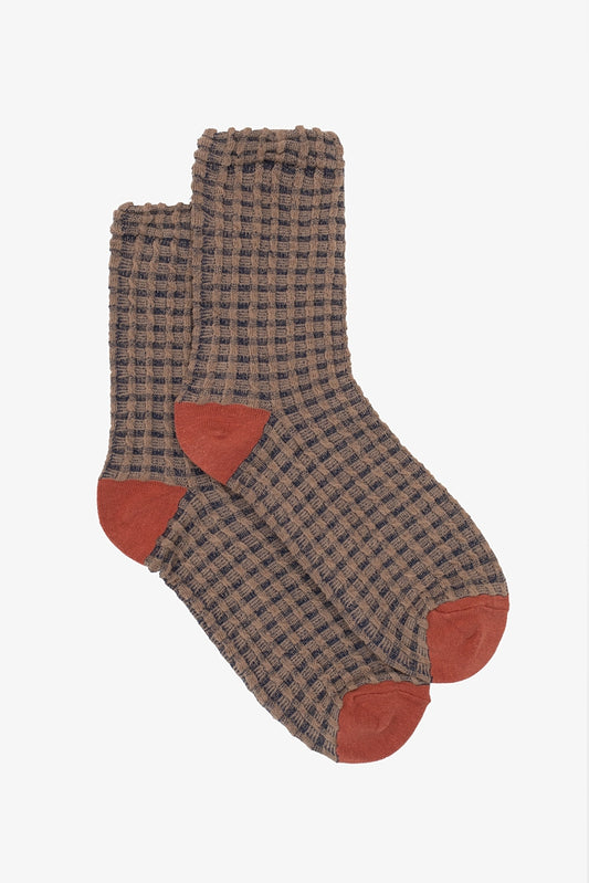 Textured Grid Sock