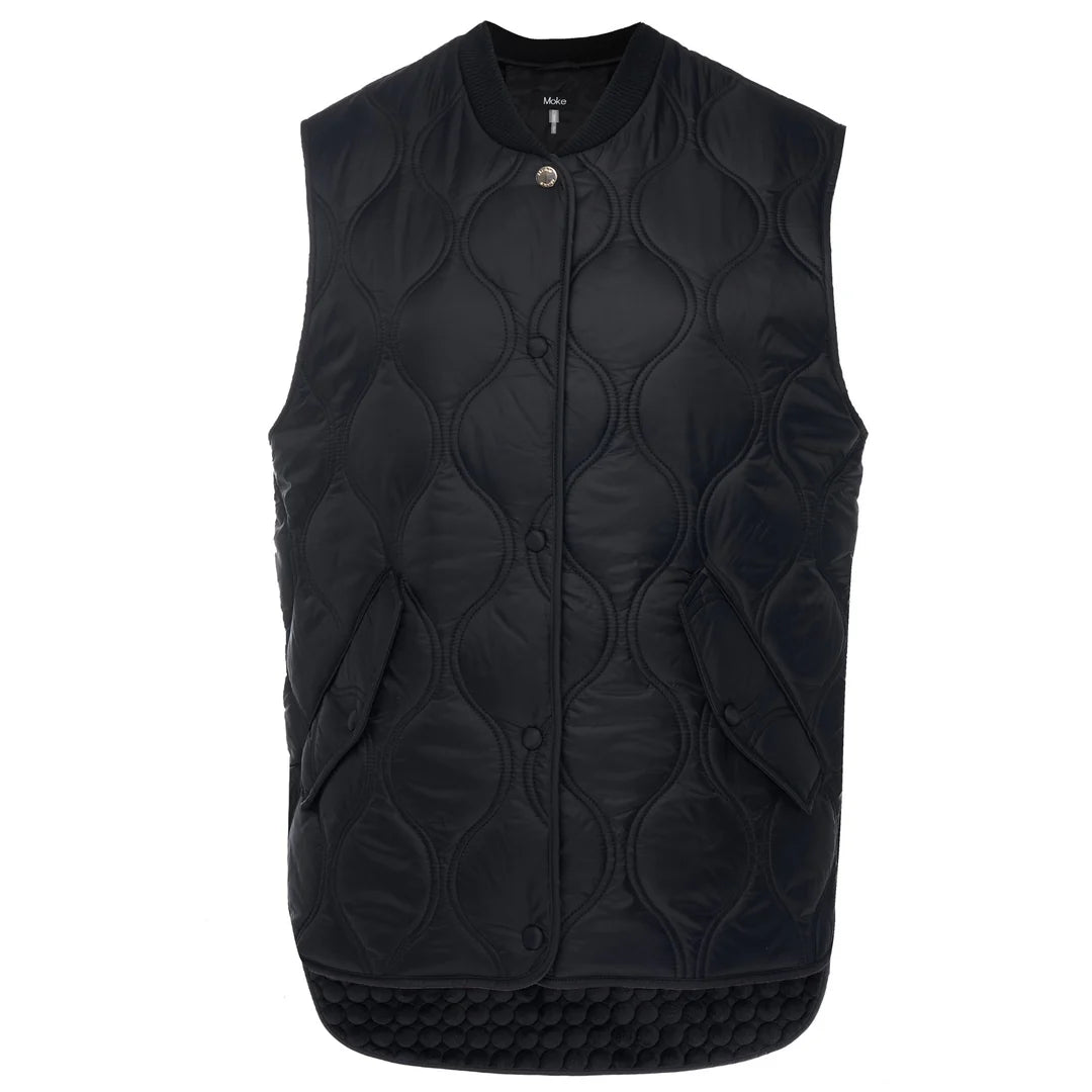 Neve Women’s Quilted Vest - Black