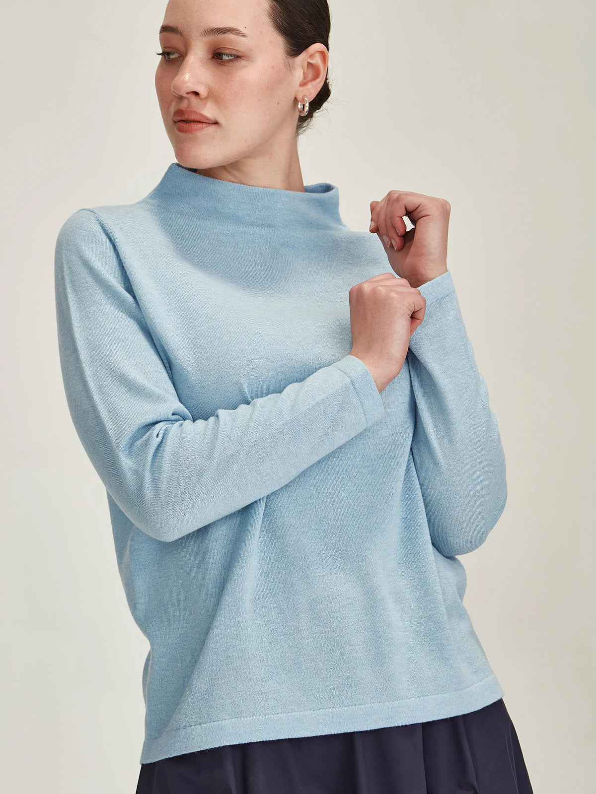 Tasmin Funnel Neck - Air Blue