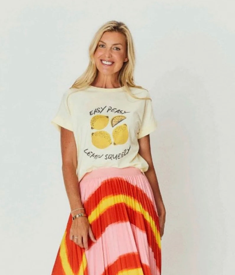 Jade Relaxed Tee - Lemon Squeezy